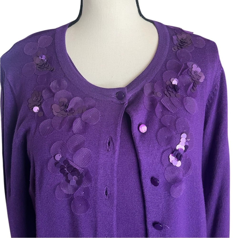 ***SOLD***Charter club 2 piece Purple Sweater set size Large. - Picture 2 of 6